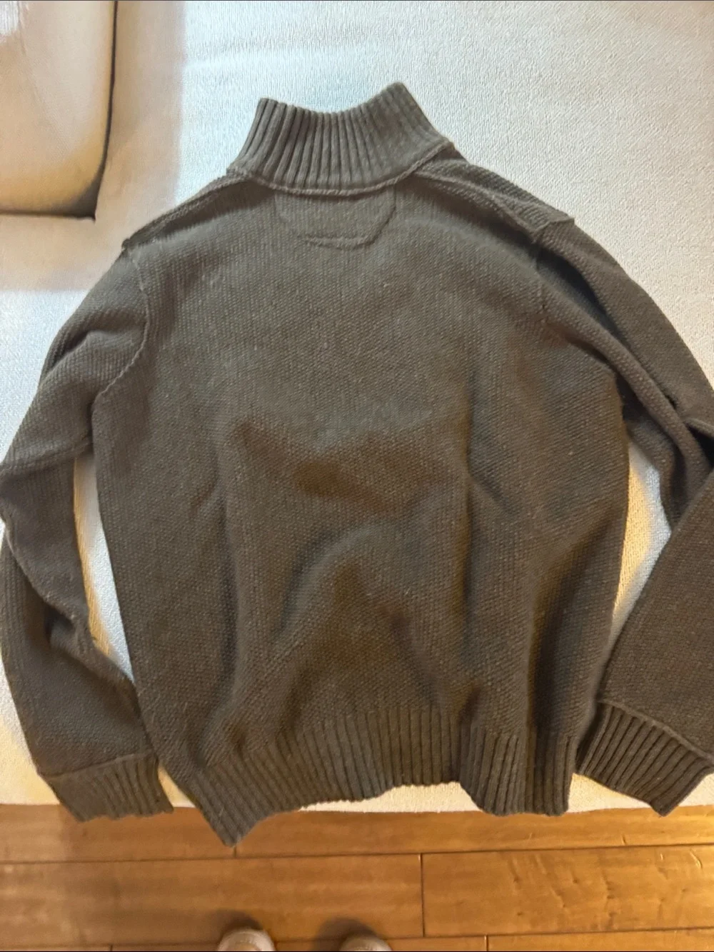 Banana Republic - Heritage Collection- Men's Zip-Up Cable Knit Sweater -Brown XL